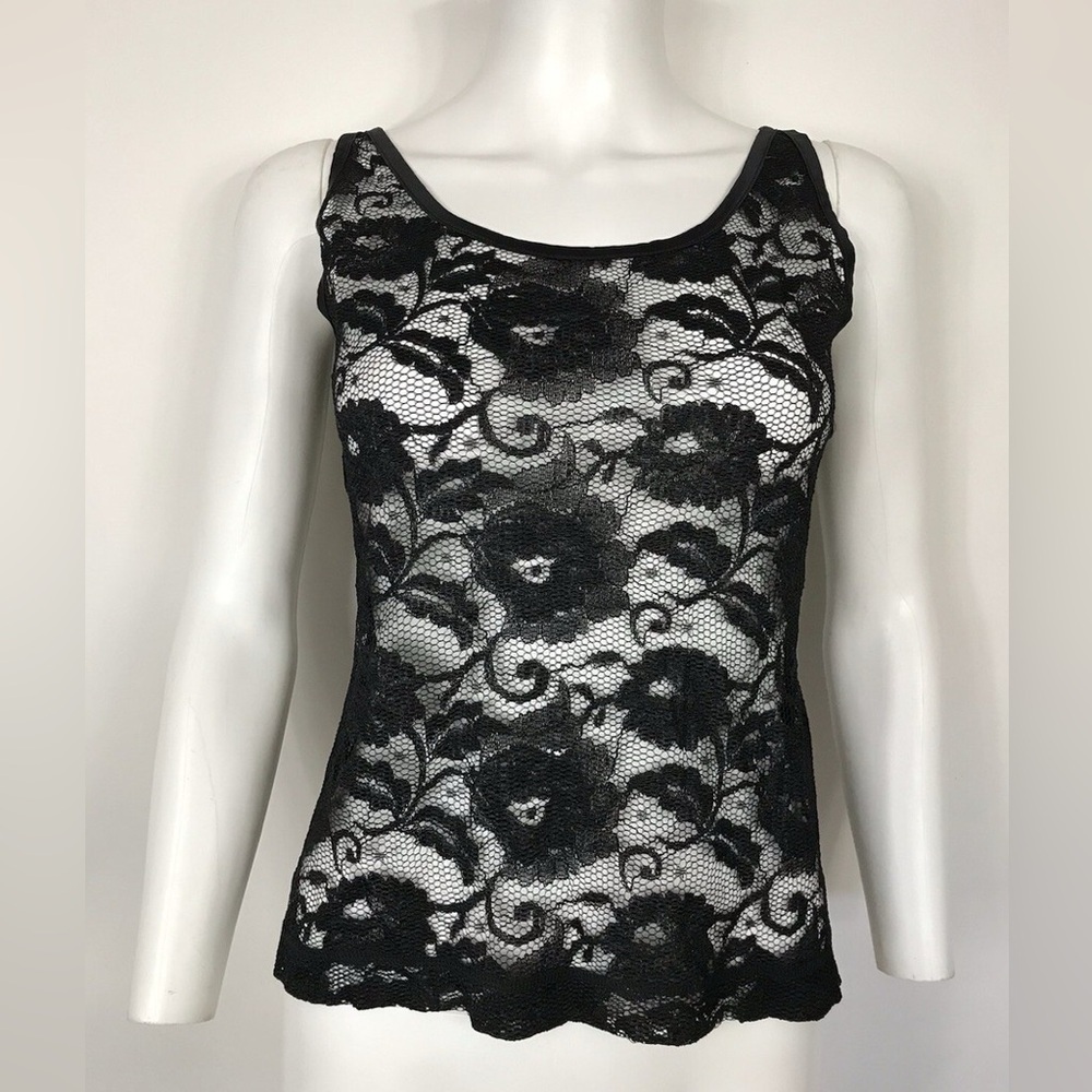 Dolce & Gabbana Black Floral Lace Camisole